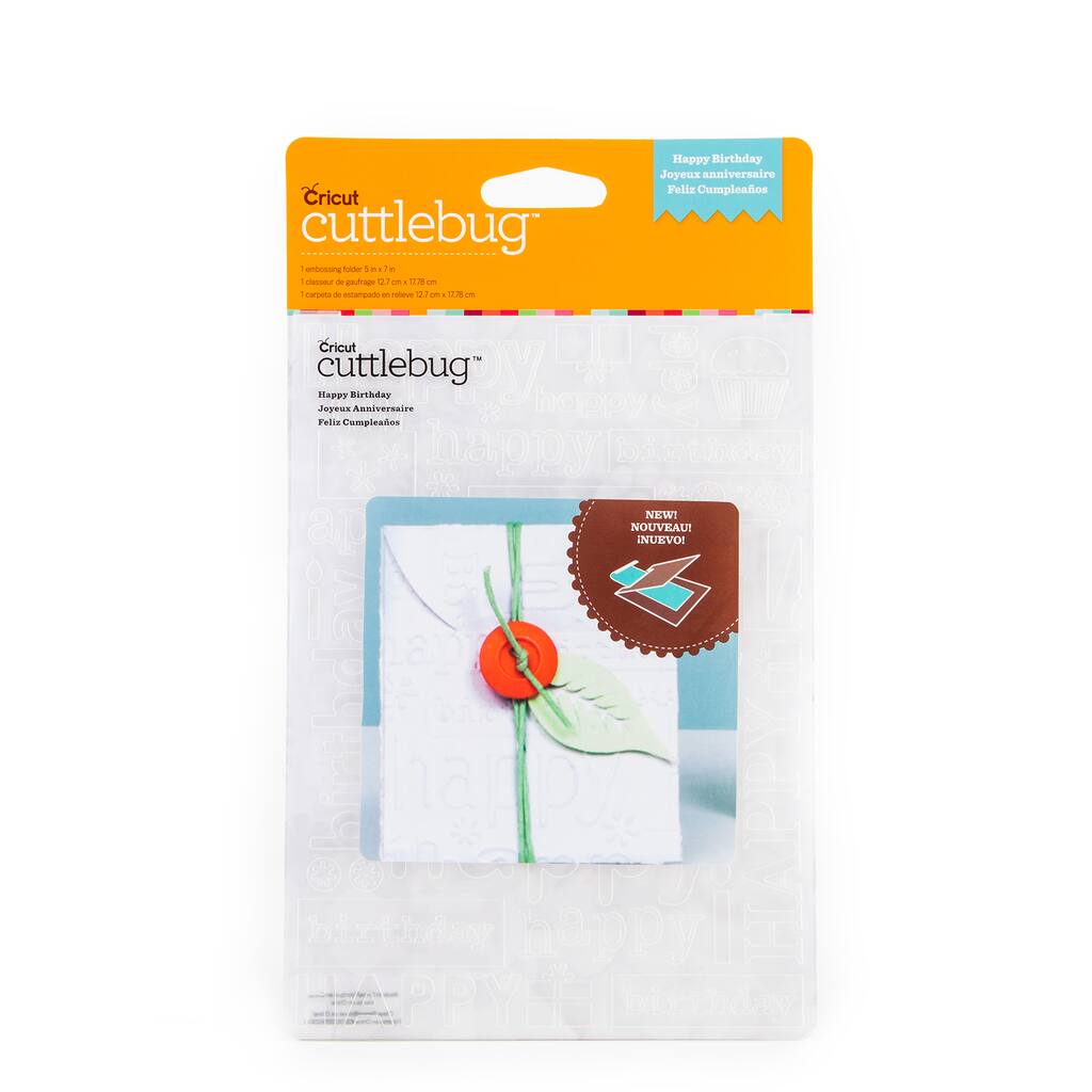 Cuttlebug Happy Birthday Embossing Folder Cuttlebug Happy Birthday Embossing Folder